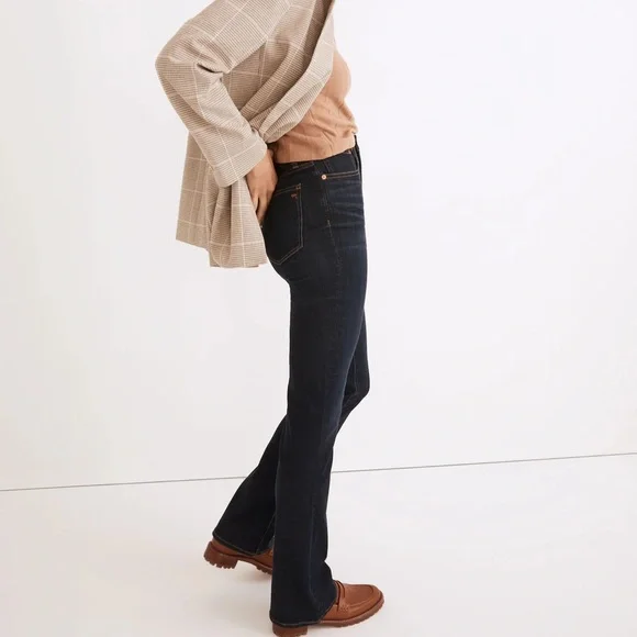 Madewell 11" High-Rise Skinny Flare Jeans in Larkspur Wash: TENCEL™ Denim